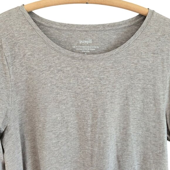 J.Jill XL Pure Jill Womens Long Sleeve Stretch Cotton Tunic Tee Shirt - Picture 2 of 8